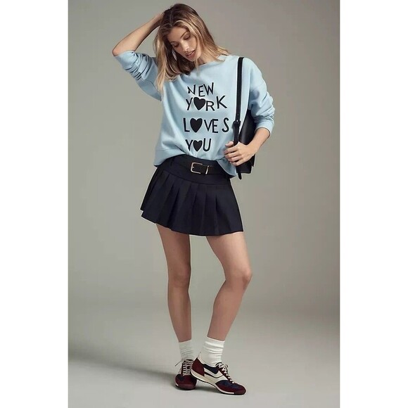 Maeve Rebecca Mayfield x Anthropologie Graphic Sweatshirt Top 1X PS NEW 276515 - Picture 3 of 11